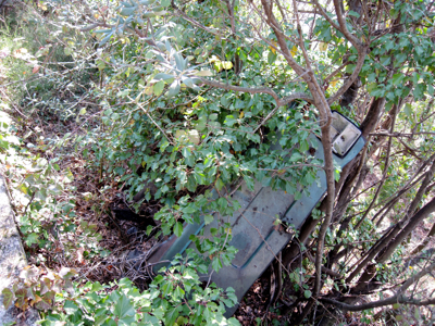 old wreck along the road outside Contovello